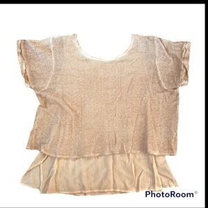 NWT Buckle Gimmicks by BKE Rust Mesh Layered Top Woman XL
